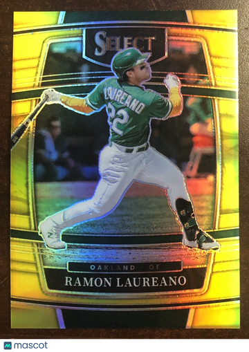 Ramon Laureano 2022 Select Gold Prizm Parallel Color Match SP #09/10 Oakland A's
