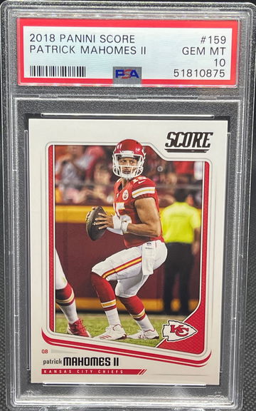 Patrick Mahomes 2018 Score PSA 10