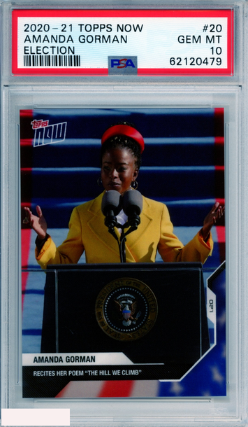 2020 TOPPS NOW AMANDA GORMAN #20 ELECTION INAUGURATION DAY PSA 10 GEM MT