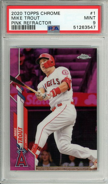 Mike Trout 2020 Topps Chrome #1 Pink Refractors