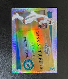 2020 Tua Tagovailoa Panini Contenders Optic Winning Ticket Rookie Silver
