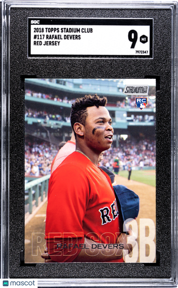 2018 Topps Stadium Club Rafael Devers #117 Red Jersey SGC 9