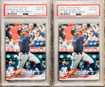 2018 Topps Update Ronald Acuna Rookie RC PSA 10 (Lot of 2)