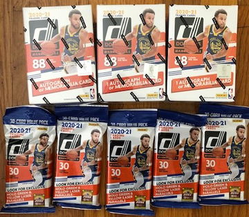 2020-21 Panini Donruss Basketball Factory Sealed lot of 3 Blasters and 5 Fat Packs