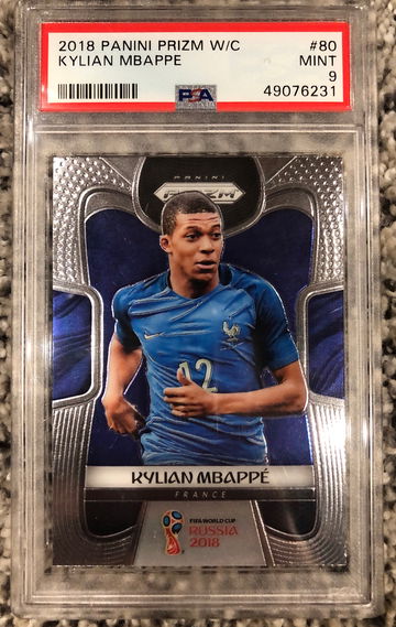 2018 Prizm World Cup Kylian Mbappe PSA 9