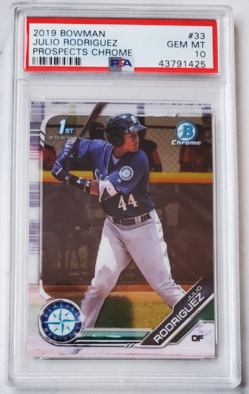 2019 Bowman Chrome Prospects Julio Rodriguez PSA 10