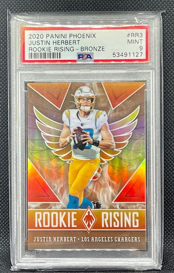 2020 Phoenix Justin Herbert Rookie Rising Bronze PSA 9