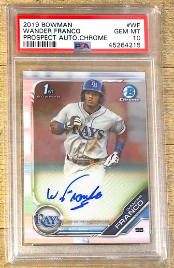 2019 Bowman Chrome Wander Franco Auto PSA 10