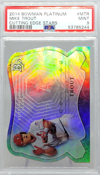 2014 BOWMAN PLATINUM #MTR MIKE TROUT CUTTING EDGE STARS PSA 9