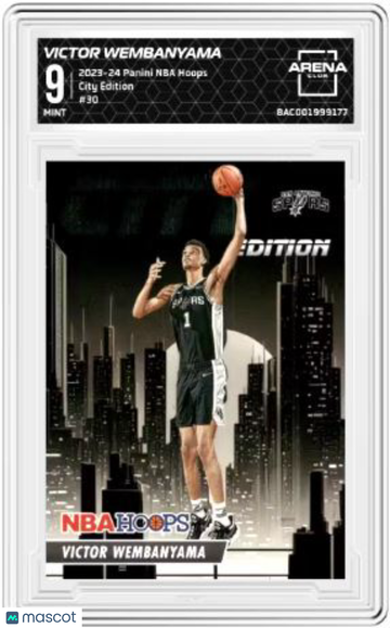 2023-24 Panini NBA Hoops Victor Wembanyama #30 City Edition Arena Club 9