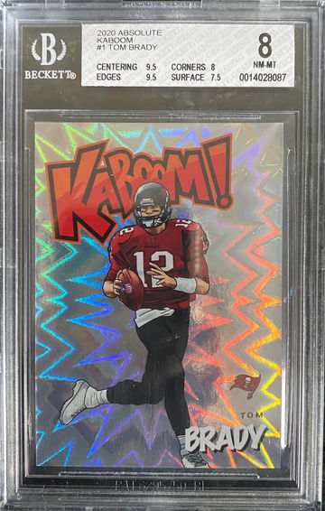 2020 Absolute Kaboom #1 Tom Brady BGS 8
