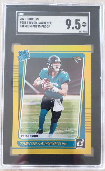 Trevor Lawrence RC 2021 Donruss #251 Premium Press Proof SGC 9.5 MINT+