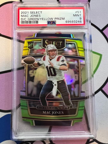 2021 Select Mac Jones Die cut Green/Yellow