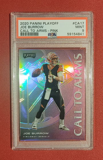 2020 Panini Playoff Call To Arms Pink Prizm Cincinnati Bengals Joe Burrow Rookie