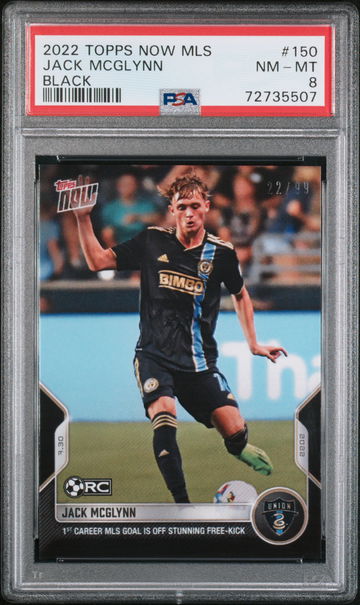 2022 Topps Now MLS Black Jack Mcglynn #150 /99 PSA 8