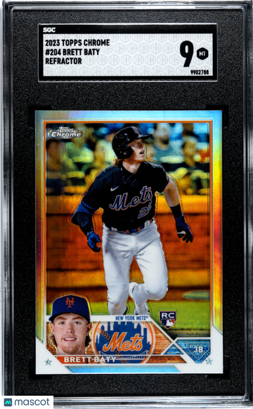 2023 Topps Chrome Brett Baty #204 Refractor SGC 9