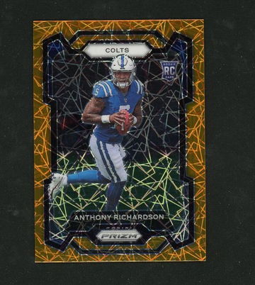 2023 Panini Prizm #343 Anthony Richardson Orange Laser Rookie
