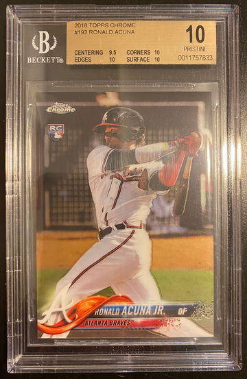 2018 Topps Chrome RONALD ACUNA #193 - BGS 10 Pristine
