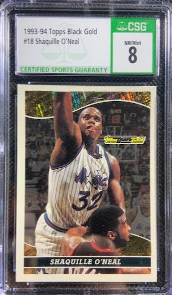 1993-94 Topps Black Gold #18 Shaquille O'Neal Orlando Magic LA Lakers CSG 8 