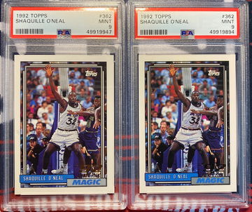1992 Topps Shaquille Oneal PSA 9 Lot x 2