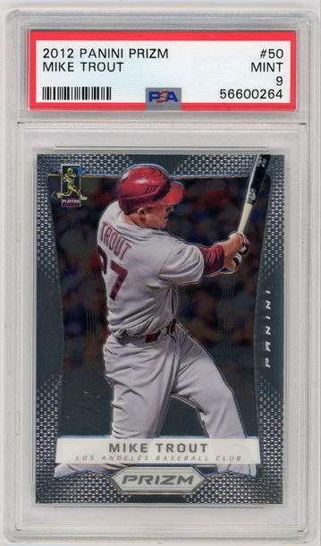 MIKE TROUT 2012 Panini Prizm #50 PSA 9