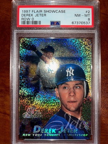 1997 Flair Showcase Derek Jeter Row 0 PSA 8
