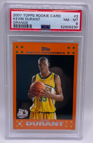 2007 Topps Orange Kevin Durant PSA 8