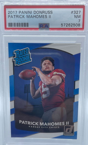 2017 Panini Donruss Patrick Mahomes II PSA 7 