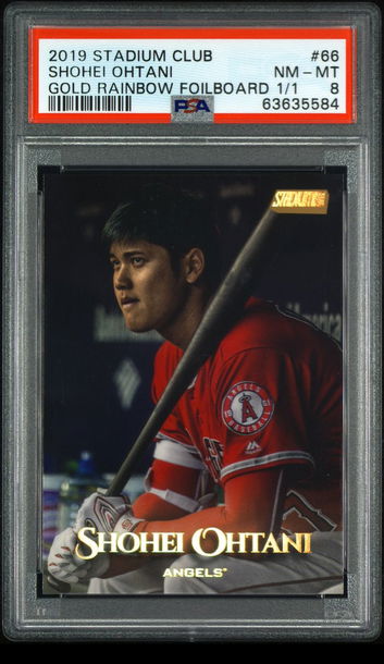 💎2019 Topps Stadium Club SHOHEI OHTANI #66 Angels GOLD 🌈 FOILBOARD 1/1 PSA 🔥