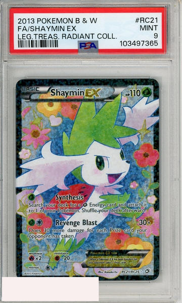 2013 POKEMON BW LEGENDARY TREASURES RADIANT COLL FA SHAYMIN EX #RC21 PSA 9