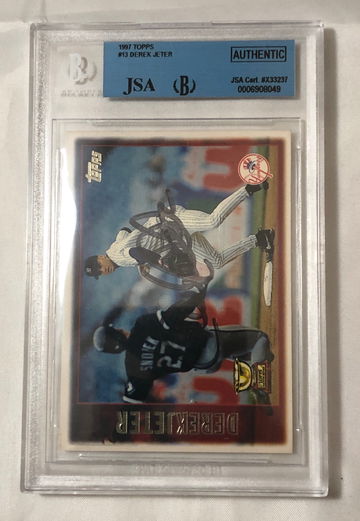 1997 TOPPS #13 DEREK JETER ( BECKETT/ JSA) AUTHENTIC