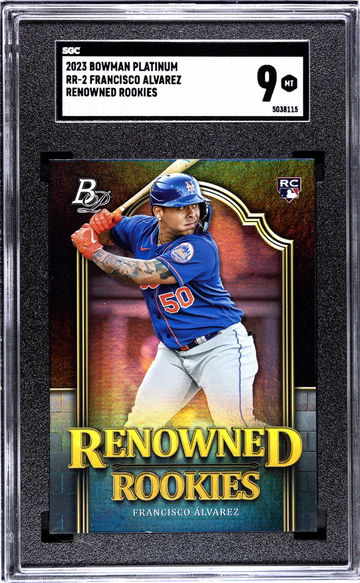 2023 Topps Bowman Platinum Renowned Rookies Francisco Alvarez #RR-2 RC SGC 9