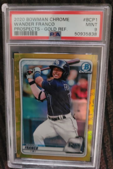 2020 Bowman Chrome Wander Franco prospects Gold Ref  1/50  PSA 9