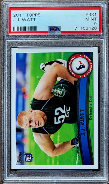 2011 J.J. WATT TOPPS PSA 9 Rookie RC #331 * NEW SLAB *