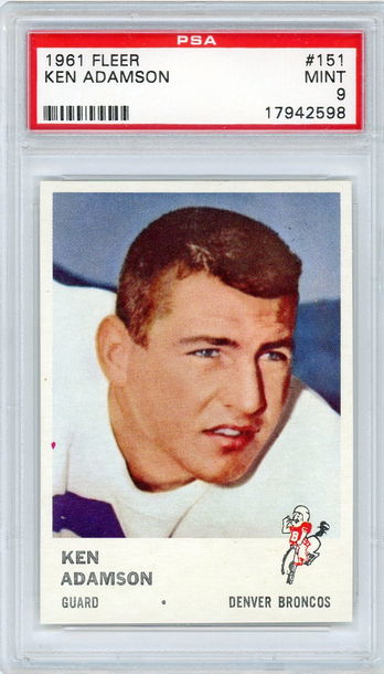 1961 Fleer Ken Adamson #151 PSA 9 P1248