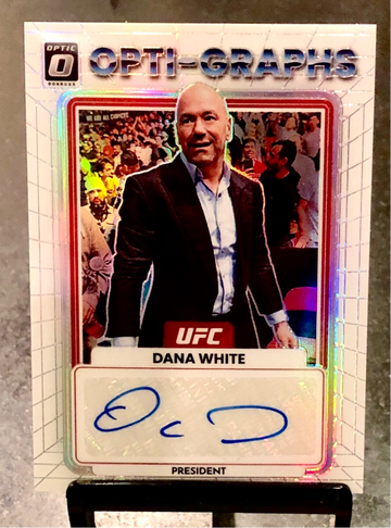 Dana White 2023 UFC Donruss Optic Silver Holo Auto