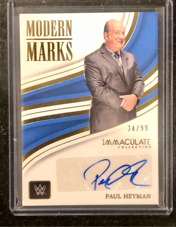 Paul Heyman 2023 WWE Immaculate ON CARD Auto /99!