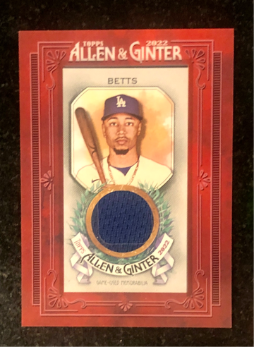 Mookie Betts 2023 Topps Allen & Ginter Framed Mini Card Game Used Jersey Patch SP!