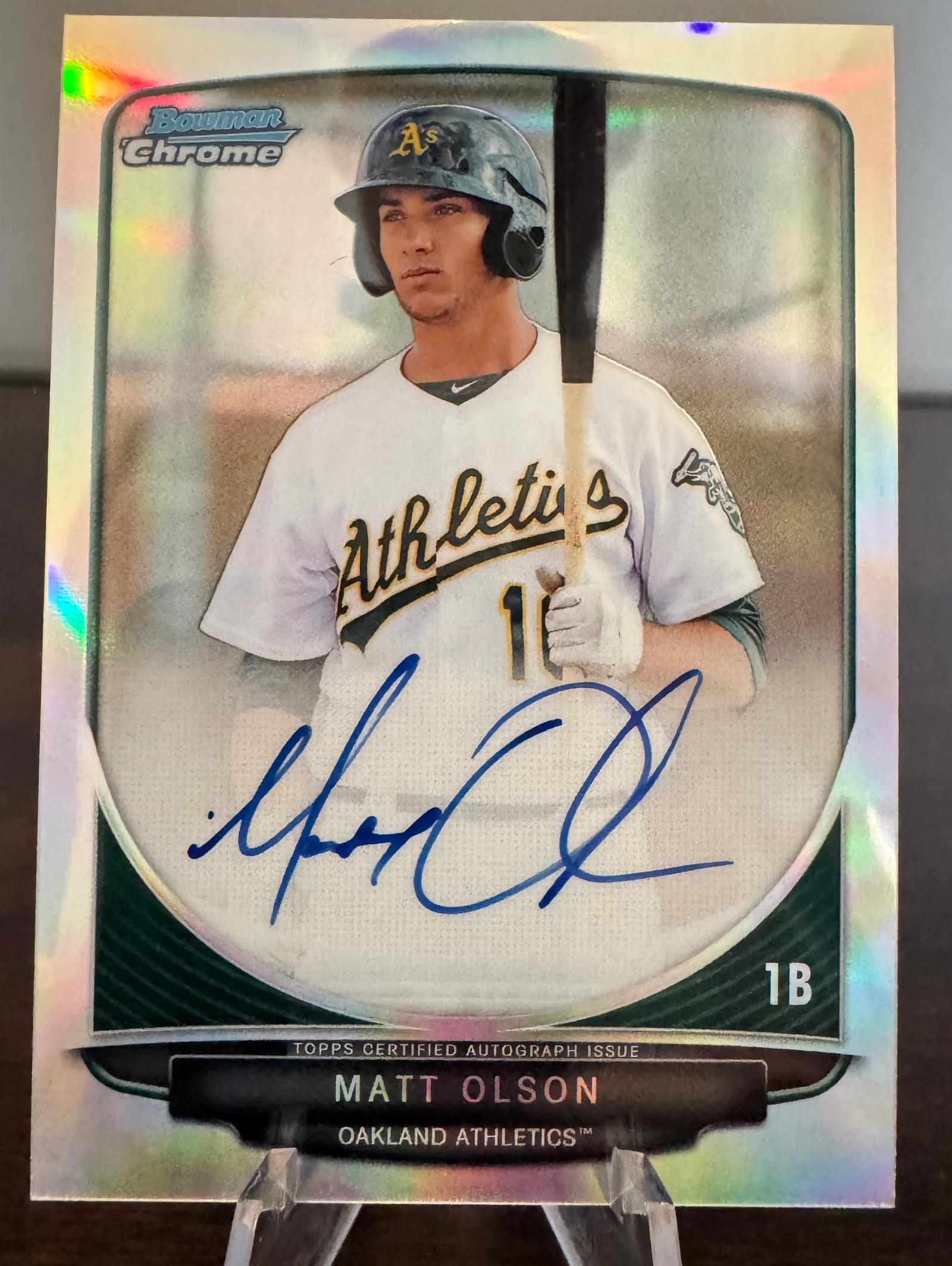 2013 Bowman Chrome Matt Olson auto /500