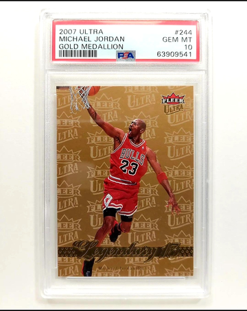 2007 Fleer Ultra Michael Jordan Legendary 13 Gold Medallion PSA 10.