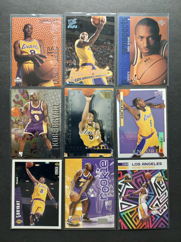 Kobe Bryant Rookie Card Lot of 9