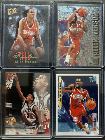 1996-97' Allen Iverson RC lot of 4