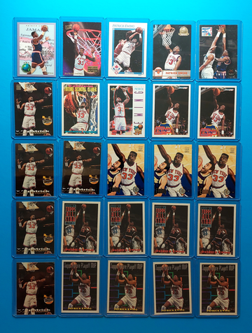 Patrick Ewing 25 card lot.