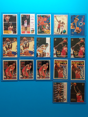 Dominique Wilkins 17 card lot.