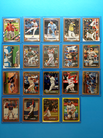 22'/23'/24' Topps Baseball Gold Parallel lot of 19