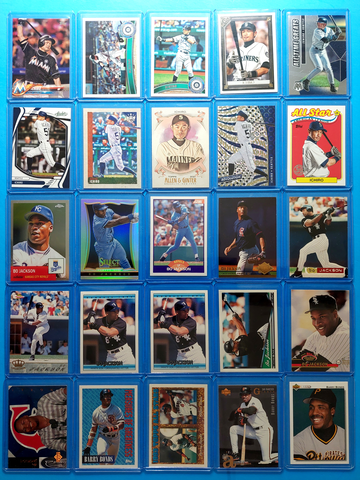 Ichiro, Bo Jackson, Barry Bonds, and David Ortiz Lot of 36