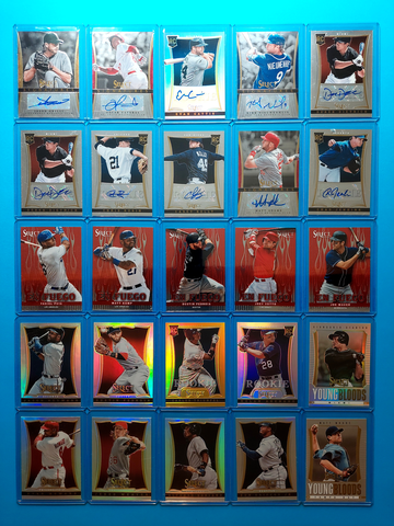 2013 MLB Select Auto, Insert, Refractor Lot of 56