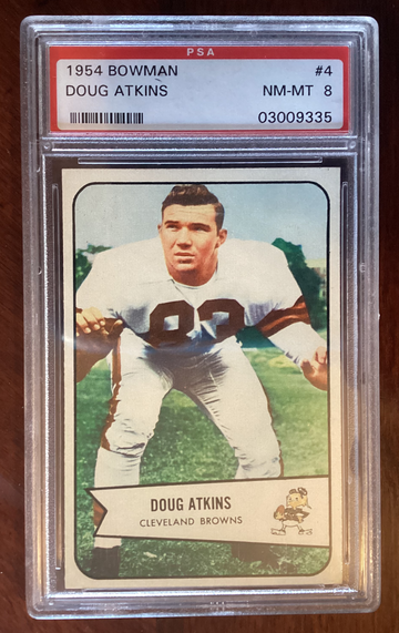 1954 Bowman Doug Atkins RC #4 PSA-8