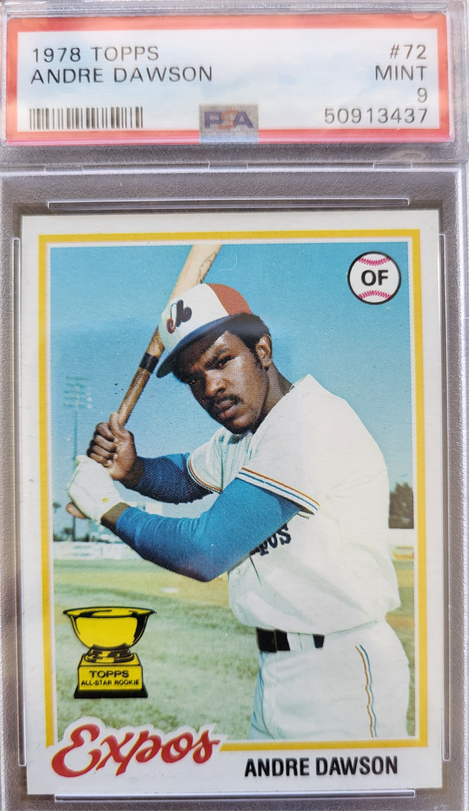 1978 Topps Andre Dawson 2nd year HOF PSA 9