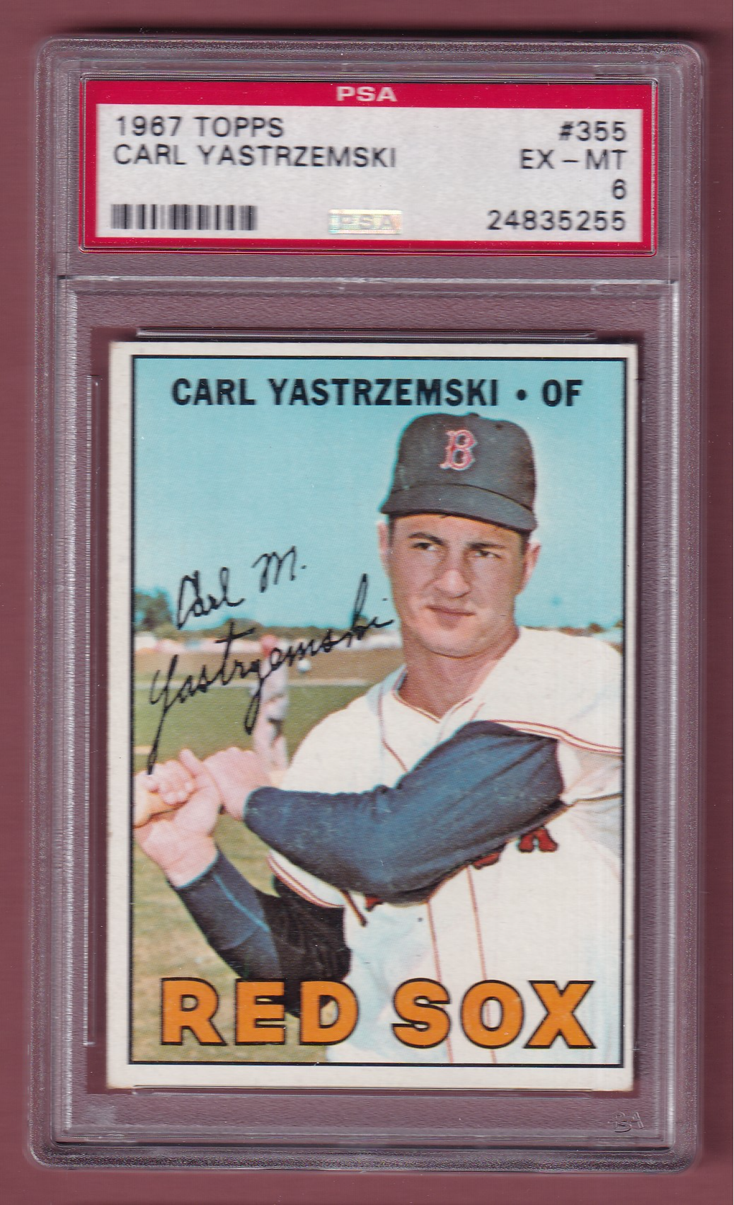 1967 Topps #355 Carl Yastrzemski PSA 6